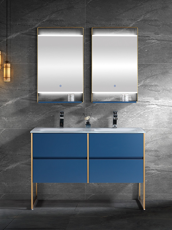 Vasche doppie Big Mobile da bagno da terra con specchi LED