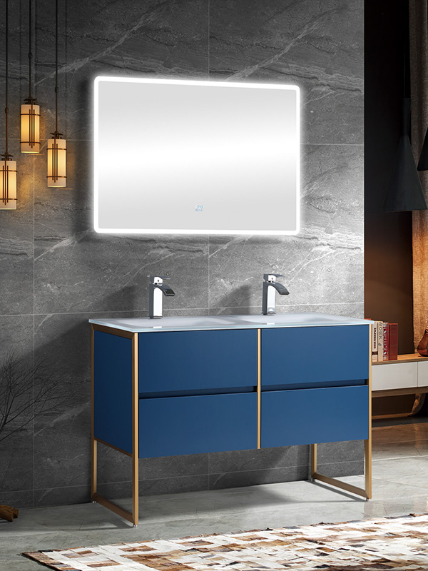 Vasche doppie Big Mobile da bagno da terra con specchi LED