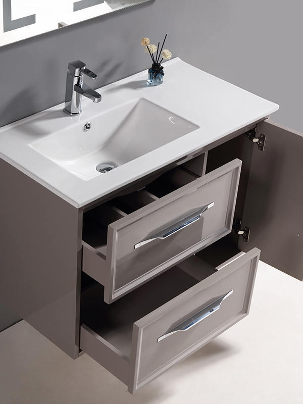 Mobile da bagno a terra con lavabo in ceramica