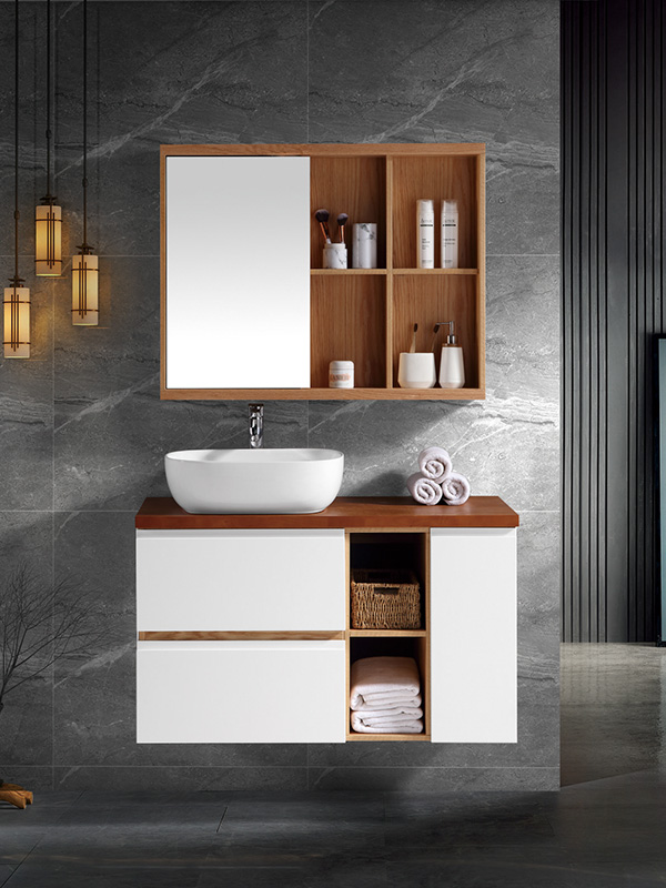 Mobile da bagno sospeso classico con lavabo in ceramica