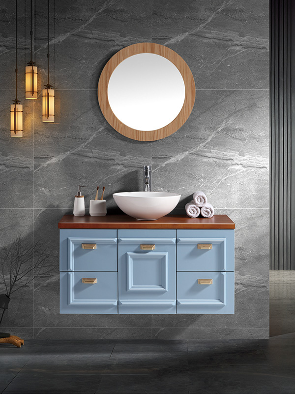 Mobile da bagno sospeso classico con lavabo in ceramica