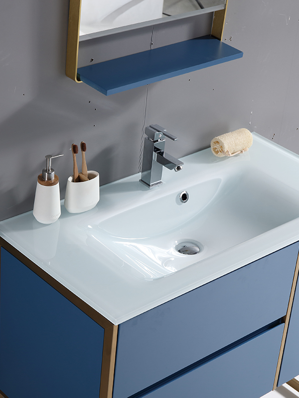 Mobile da bagno a terra con specchio LED