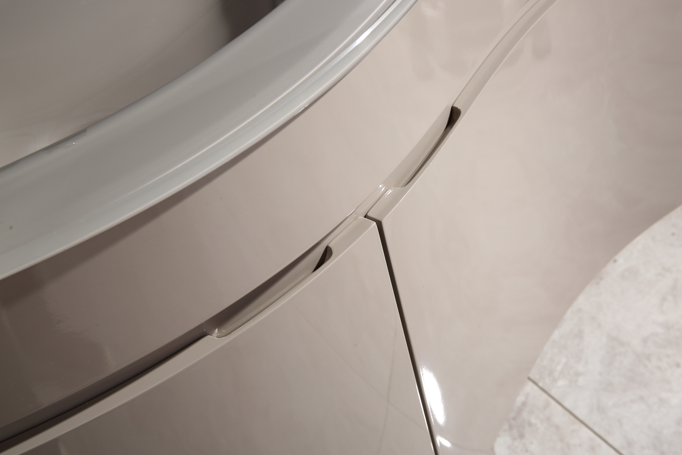 Mobile bagno sospeso con specchio LED lavabo in vetro