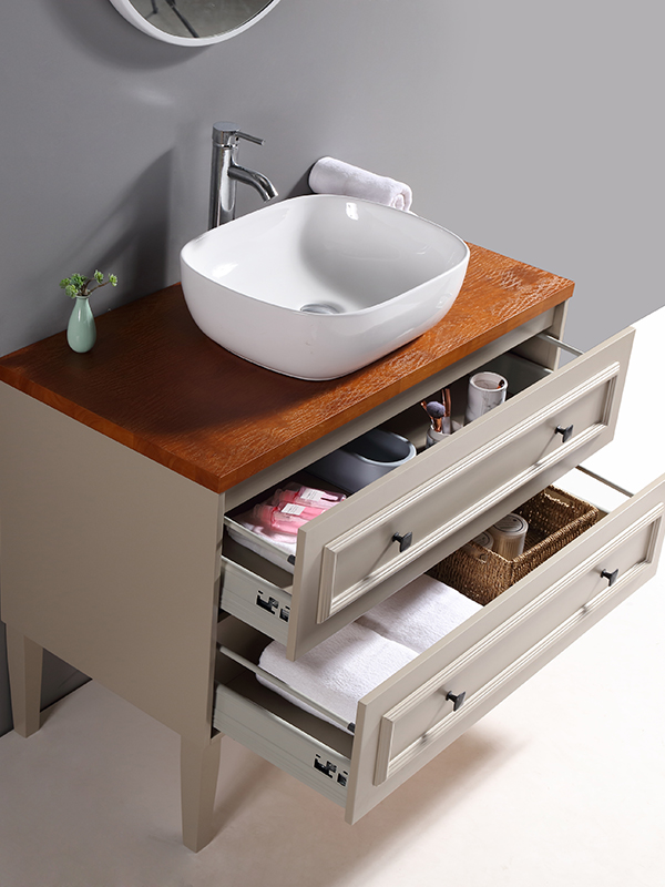 Mobile da bagno a terra con lavabo in ceramica