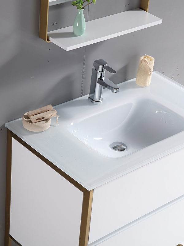 Mobile da bagno a terra con specchio LED