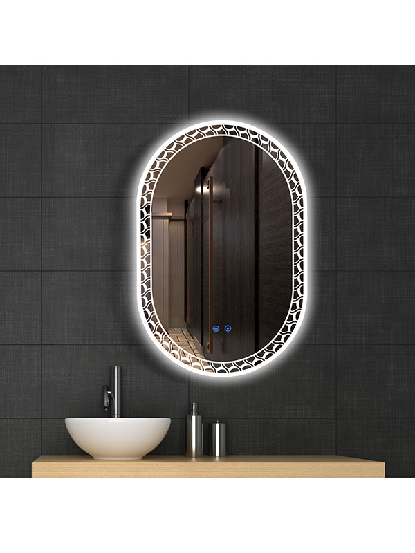 Specchio da bagno a LED con controllo intelligente da 60 cm con luce