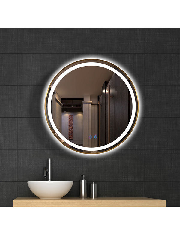 Smart control Specchio da bagno rotondo a LED con luce