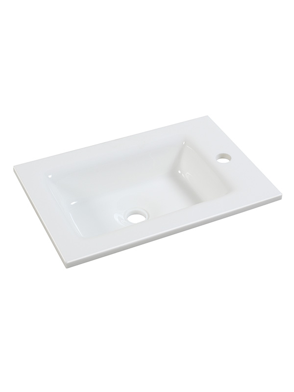 Lavabo da appoggio in pietra Phoenix bianco puro da 50 cm Lavelli da bagno