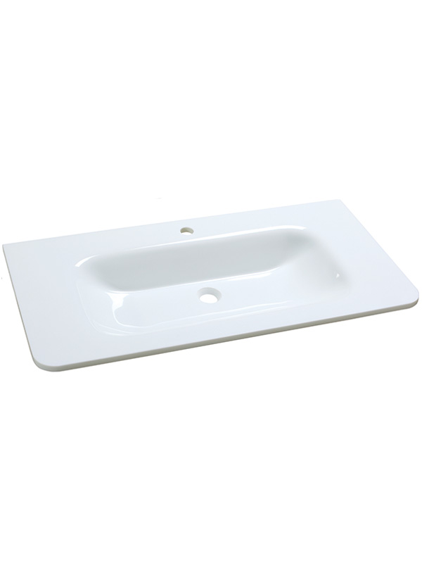 Lavabo da appoggio in pietra Phoenix bianco puro da 95 cm Lavelli da bagno